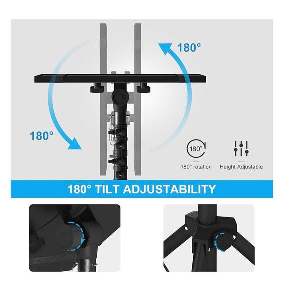 Adjustable Projector Stand Tripod wGooseneck Phone Holder 23.5 to 46.5 - Picture 7 of 10